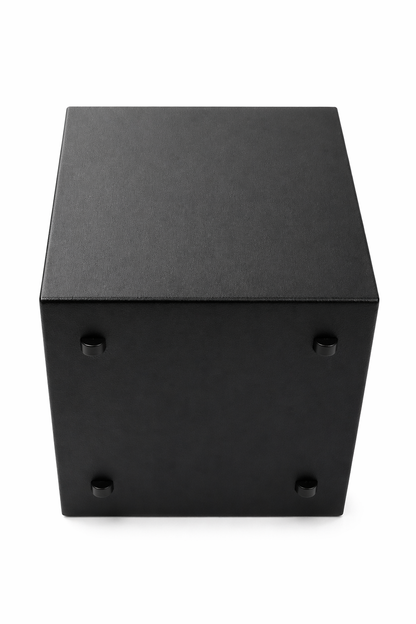 Modern Tapered Metal Planter Box with Tray - Textured Matte Black